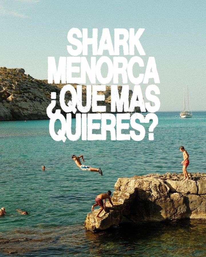 Cartell SHARK Menorca, què més vols?